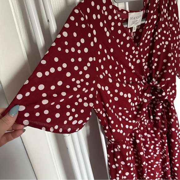 Red Polka Dot Mini Dress - Picture 2 of 8